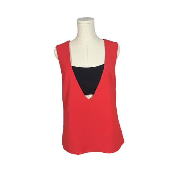 Wyatt Collection Cross Panel Cut Out Tank Top Size 2 / Medium - Picture 1 of 5